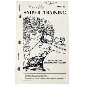 Sniper Training Field Manual 23-10 Department of the Army August 1994